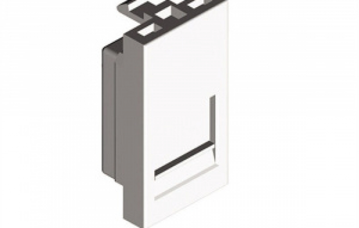 Адаптер для RJ11/RJ45  без джека (модуль 22,5х45), белый